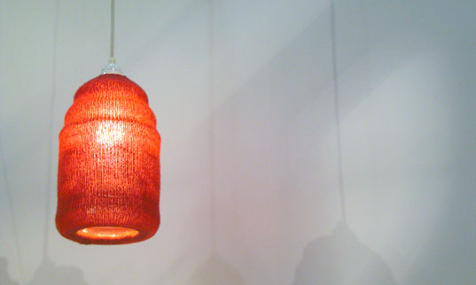 sustainable design, green design, icff 2009, international contemporary furniture fair, new york design week, eco friendly furnishings, prattsweaterlamp