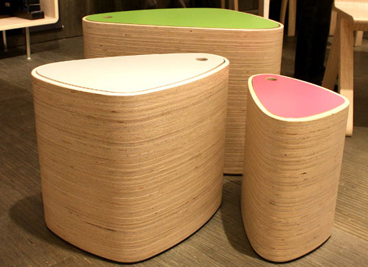 milan furniture fair 2009, zona tortona, sustainable wood furniture, recycled furniture, contemporary furniture, kerto, wood conservation, resource conservation furniture, eco friendly storage units, eco friendly chairs, recycled materials furniture, restored furniture, laminated veneer lumber punkalive