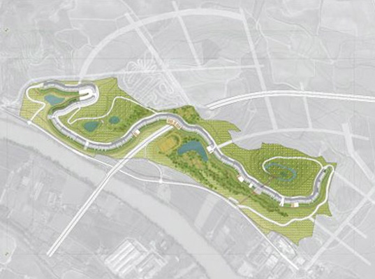 mvrdv, gras, logrono montecorvo eco city, sustainable urban design, green design, alternative energy, energy efficient, solar panels, wind turbine, carbon neutral development