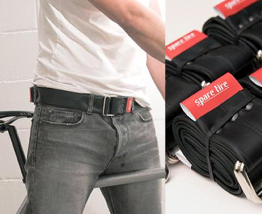 spare tire belts, bike belts, tire belts, bicycle fashion, Surya Graf, recycled fashion, recycled belt, spare tire recycled, eco fashion for men, sustainable style for men