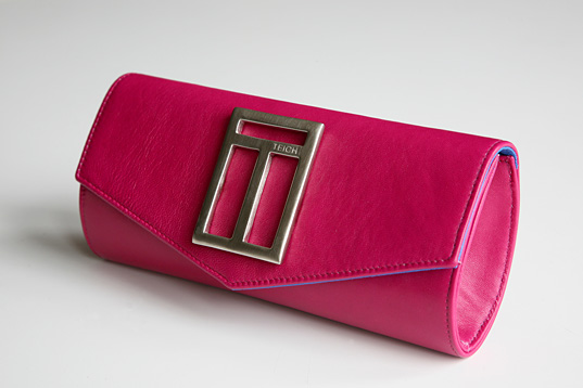 Alison Teich, eco chic accessories, eco fashion NYC, eco friendly leather clutches, eco friendly totes, Showroom Four Hundred, Teich Accessories, Teich Clutches, Teich Collection, Teich The Four Hundred, vegetable tanned leather clutches, vegetable tanned leather totes
