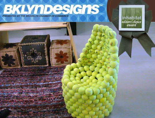 tennis ball chair, hugh hayden, inhabitat editors' choice award, bklyn designs