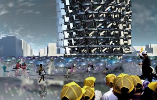 vision division, tornado tower, wind energy, rotating facade, opera, tapei