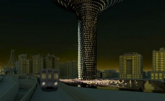 vision division, tornado tower, wind energy, rotating facade, opera, tapei