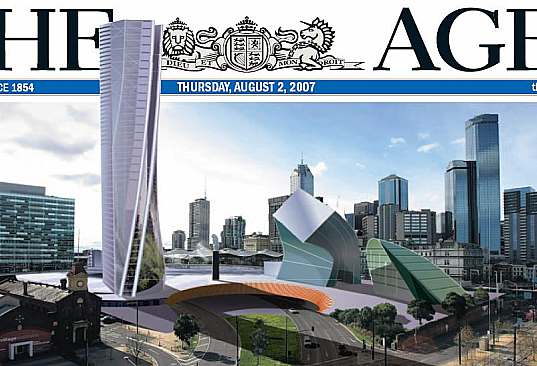 zaha hadid potential design, zaha hadid, melbourne, docklands, the age, australia, green building